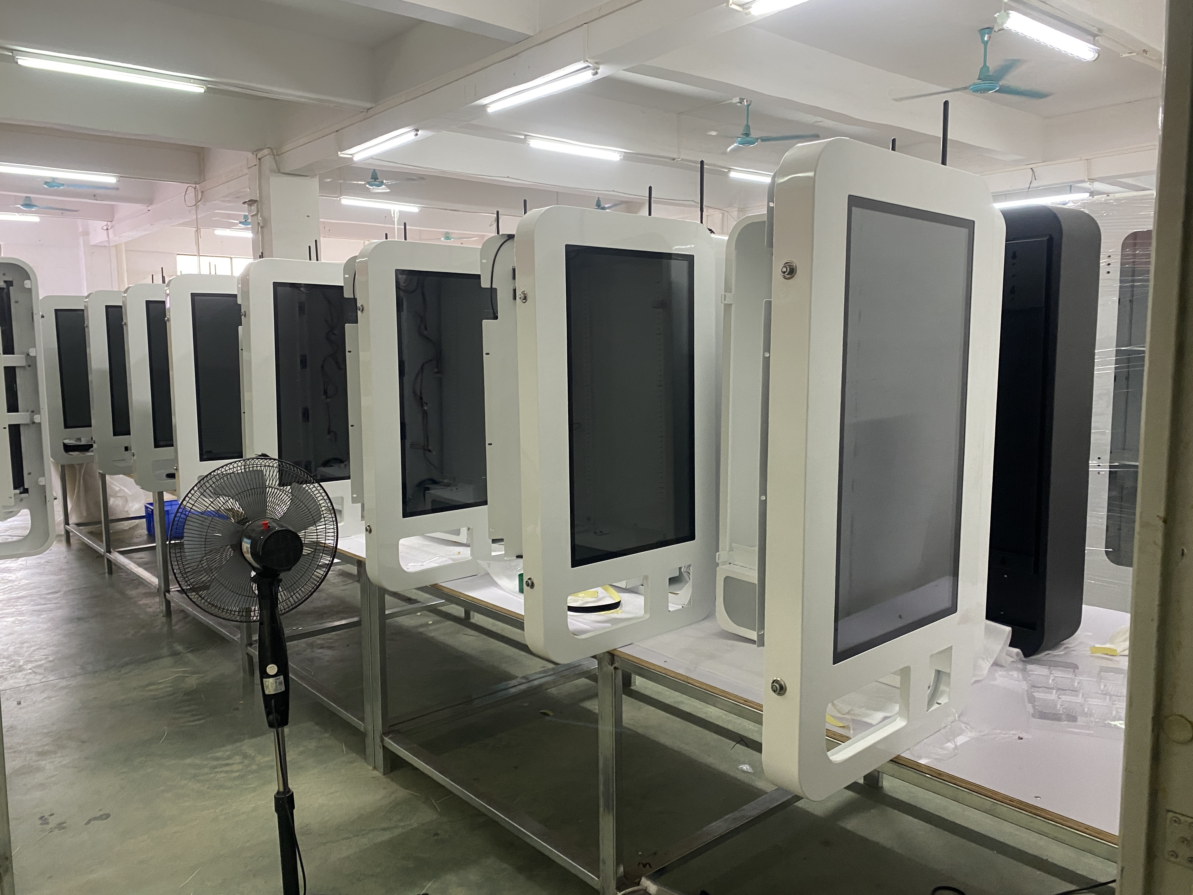 Vending machine cabinets being assembled at Reyeah