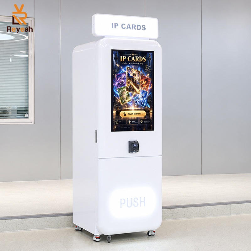 Side view of the TCG-12 cabinet, touchscreen and collection opening