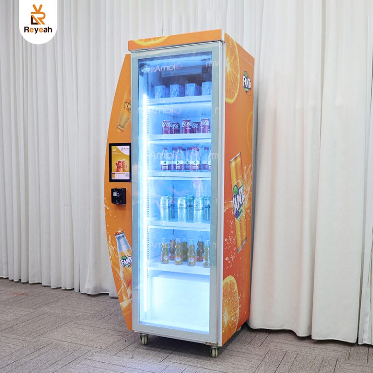 Cabinet vending machine smart self-service vending machine with refrigeration equipment,Customizable appearance,Including the appearance of Coca Cola and Pepsi Cola, etc